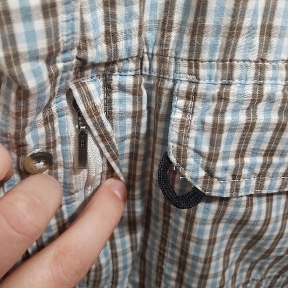 𝅺Wrangler Short Sleeve Cotton Plaid Button Down Shirt - Picture 6 of 10